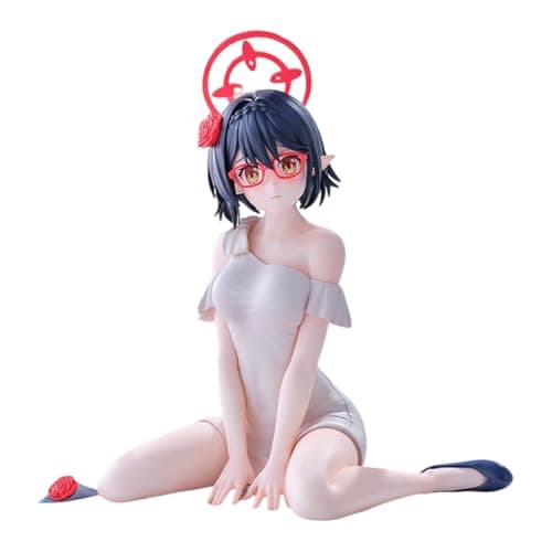 Image of Tongyundacheng Rikuhatima Aru Figure Anime Game Asagi Mutsuki/Okusora Ayane Action Figure PVC Sitting Pose Statue Ornaments Gifts, 12cm