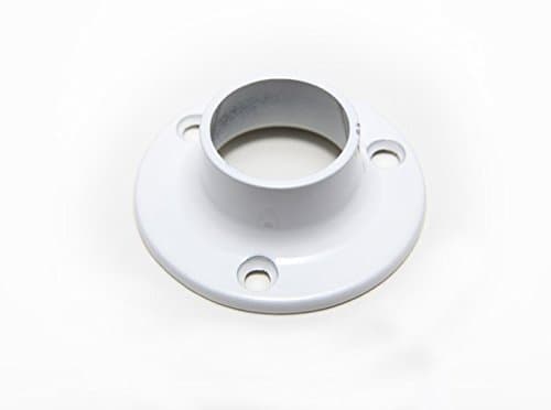 Image of 6 X Wardrobe Rail Rod Socket Support Brackets - 19mm (White)