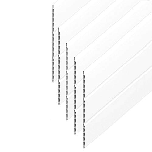 Image of 5 Metre x 300 Millimetre White UPVC Plastic Soffit Board Hollow Cladding Pack of 5