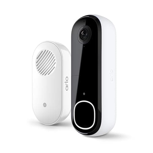 Image of arlo 2K Video Doorbell 2nd Gen & Chime 2, 2K HD Doorbell Camera, Two-Way Audio, Package Detection, Motion Detection & Alerts, Built-in Siren, Night Vision,