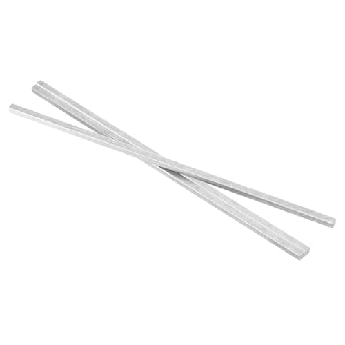 Image of sourcing map 3 Pcs Square Steel Key Stock, 1/4" x 1/4" x 12" Cold-Drawn 45# Steel Bars Precision Key Stock for Gearbox Coupling, Silver Tone