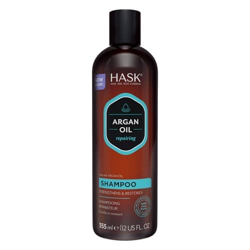 Image of HASK Argan Oil Shampoo, Repairing for all hair types, colour safe, and cruelty-free - 1 355mL Bottle