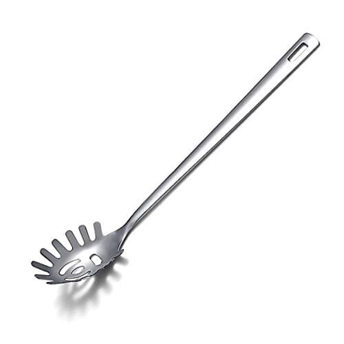 Image of Berglander Spaghetti Spoon - Stainless Steel Pasta Server Fork - Heat Resistant, Dishwasher Safe, Easy to Clean