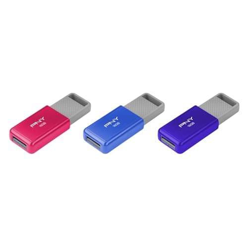 Image of PNY USB 2.0 Flash Drives, 16GB, Assorted, Pack of 3, P-FD16GX3ODM-GE