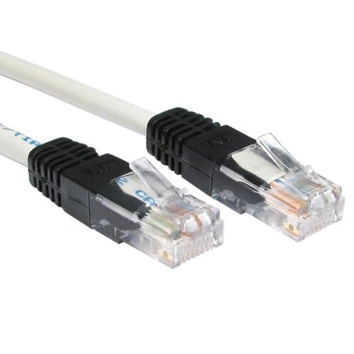 Image of kenable Cat5e Crossover Ethernet Cable Grey RJ45 to RJ45 Network Patch Lead Full Copper UTP Gigabit 0.5m