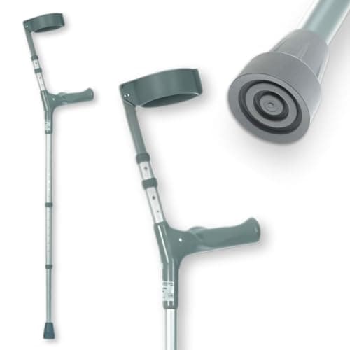 Image of Coopers Comfy Grip Handle Double Adjustable Elbow Crutch - Large - Right Hand | Lightweight Crutch for Adults | Height Adjustable Elbow Crutch | Arthritis Comfort Grip