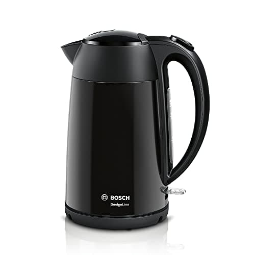 Image of Bosch DesignLine TWK3P423GB Stainless Steel Cordless Kettle, 1.7 Litres, 3000W - Black