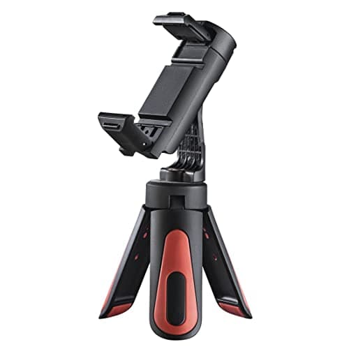 Image of Hama Phone Tripod (Mini tripod with phone holder selfies, rotatable tiltable, landscape and portrait mode, travel tripod, fits smartphones with a width of 5.8 to 8.5 cm, 1/4-inch screw)