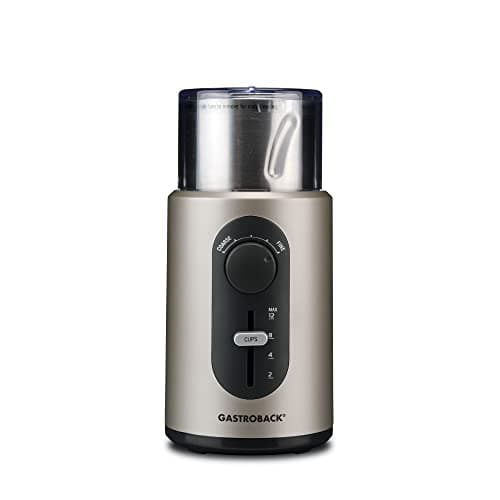 Image of GASTROBACK 62601 Design Coffee Grinder Basic, Stainless Steel, 200 W, Silver