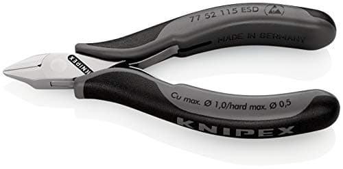 Image of KNIPEX Electronics Diagonal Cutters ESD with Box Joint with Multi-Component Handles 115 mm, 77 52 115 ESD