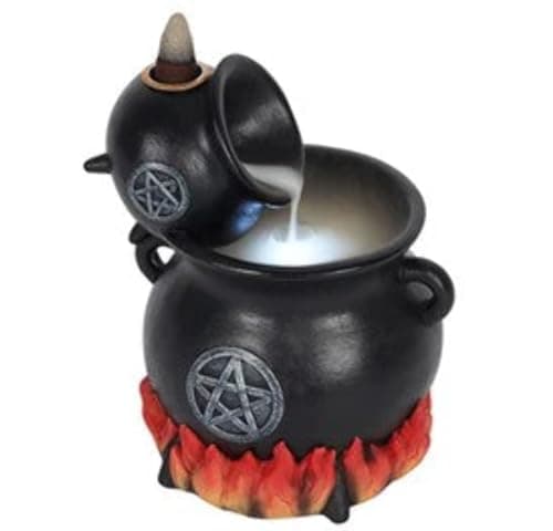 Image of Spirit of Equinox Cauldrons With Flames Bac k Flow Incense Cone Burner