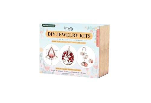 Image of Filofly DIY Jewelry Kits, Spirit of Nature Make Your Own Wire Wrapping and Weaving Jewelry, Materials & Instructions Included Jewelry Making Gift, Wire Tree, Wire Lotus, Wire Lily, Pendant Tutorial