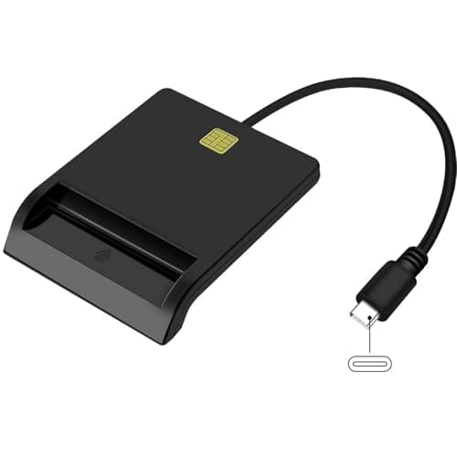 Image of ID Card Reader,USB Smart Card Reader,Rocketek DOD Military USB Common Access CAC Memory Card Reader compatible with Windows (All), Linux/Unix, MacOS X (All)