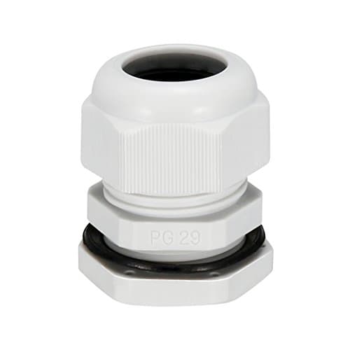 Image of sourcing map PG29 Cable Gland Waterproof Connector Plastic Wire Glands Joints White for 18-25mm Dia Wires