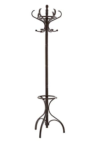 Image of Premier Housewares Floor Standing Coat Stand, Mahogany Finish, 184 cm