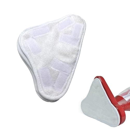 Image of 2 pcs Washable Microfibre Head Steam Mop Floor Pads Compatible with Thane H20 H2O H2OX5 White Microfibre Head Floor Cleaning mop