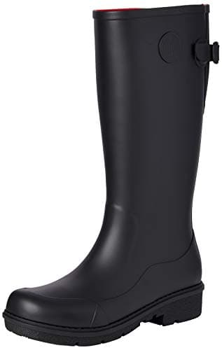 Image of Fitflop Women's Wonderwelly - Tall Rain Boot, All Black, 6 UK
