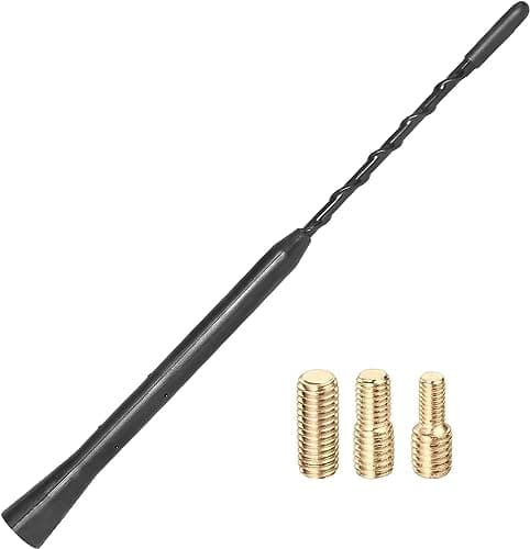 Image of RED WOLF Roof Car Radio Aerial Mast Replacement for VW Polo Bettle Opel Corsa Astra BMW Mini Cooper Peugeot Citroen FIAT Ford FM AM Stereo Antenna Rod, Black 9 Inch