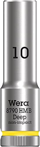 Image of Wera 05004532001 8790 HMB Deep Socket, Light Yellow, 10.0 mm