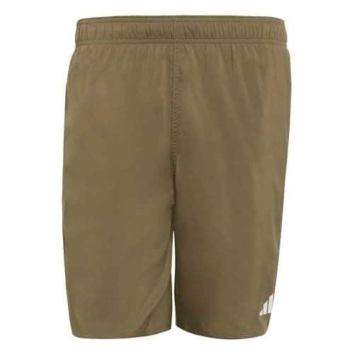 Image of adidas Men's Swim Shorts 8 INCH, Olive strata/White, L