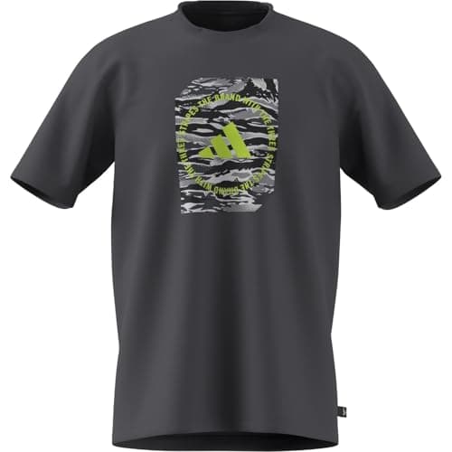 Image of adidas Mens Graphic Logo T-Shirt Grey Camo Box S