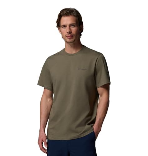 Image of Columbia Men's Basic Tee, Short Sleeve T-Shirt, Stone Green, Medium