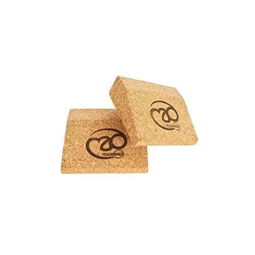 Image of Yoga-Mad Yoga Wedge, Mini Pair of Cork Wedges, Pack of 2 Pocket Size Wedge Blocks, Eco Friendly Natural Material for Beginners and Professionals
