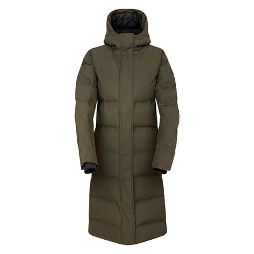 Image of Dare2b Womens 2b Wander Waterproof Longline Padded Jacket, Dark Khaki, 8 EU