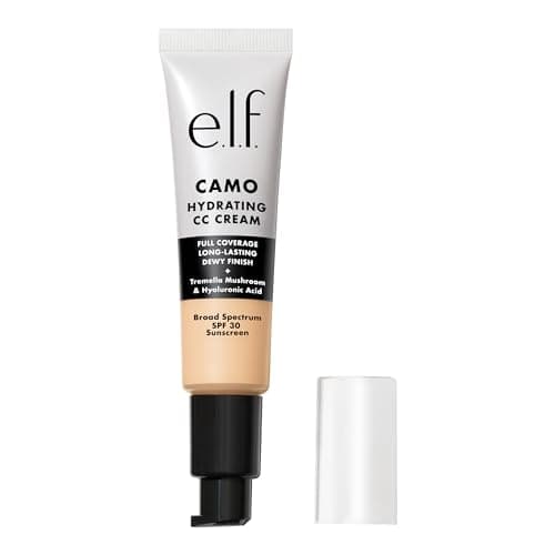 Image of e.l.f. Hydrating Camo CC Cream, Colour Correcting Full Coverage Foundation For A Dewy Finish With SPF 30, Vegan & Cruelty-Free, Fair 125C