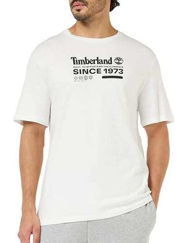 Image of Timberland Men's Short Sleeve Tee 1 Tier3 T-Shirt, White, L