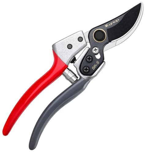 Image of Kynup Garden Secateurs, Professional Secateurs Heavy Duty, Bypass Pruning Shears, SK-5 Steel Gardening Shears with Ergonomic Anti-Slip Handle, Gardening Plant Cutters Garden Tools