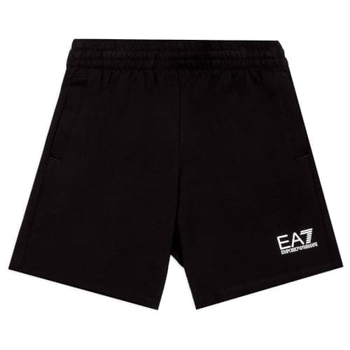 Image of EA7 Emporio Armani Core Identity Bermuda Shorts, Black, Athletic Casual Wear (UK, Alpha, L, Regular, Regular, Black)
