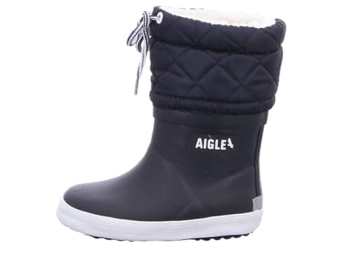 Image of Aigle Giboulee 2 Rain Boot Unisex Kids, Marine Blanc, 2.5 UK