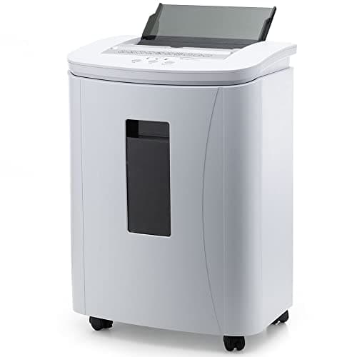 Image of iOCHOW Auto Feed Paper Shredder: 150-Sheet Micro Cut Security Level P-4 Shreds Document & Credit Card Quiet Commercial Heavy Duty Shredder Continuous Running Time 30 Minutes with 25L Pull-out Bin