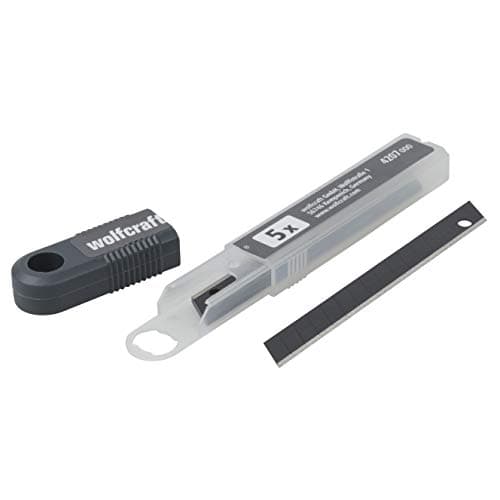 Image of wolfcraft 5 Professional Sharp Snap-Off Blades 9 mm Black I 4207000 I Accessory for snap-Off Blade Knives