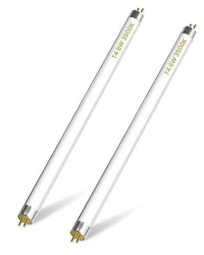 Image of Lamptobe T4 6W Fluorescent Tube Lamp 232MM - G5 2 Pin Base Fitting Under Cabinet Lights Soft White 3500K T4 High Efficiency Lamp, 232MM Including Pins/ 218MM Excluding Pins (2-Pack)