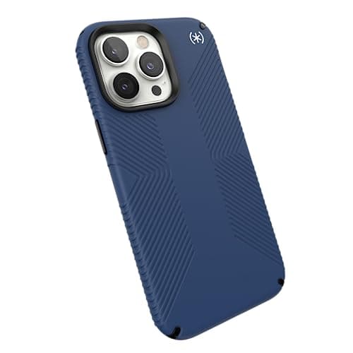 Image of Speck iPhone 14 Pro Max Case - Drop Protection, Scratch Resistant, Dual Layer Slim Phone Case for 6.7 Inch iPhones 14 Pro Max - Built for MagSafe - Presidio2 Grip - Coastal Blue/Black/White