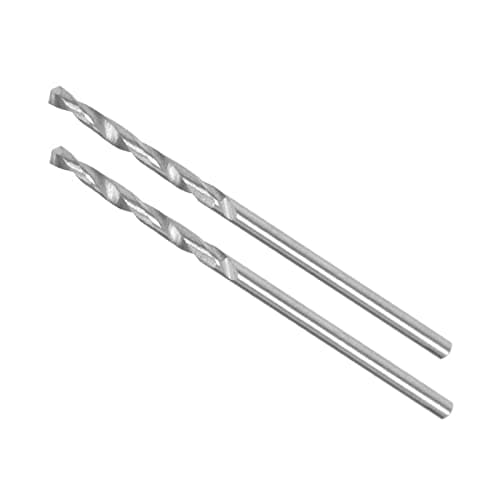 Image of CoCud Solid Carbide Drill Bits, 1.35mm Diameter, K35 Tungsten Carbide Precision Short Length Twist Drill Bits - (Applications: for Stainless Steel Alloy Metal), 2-Pieces