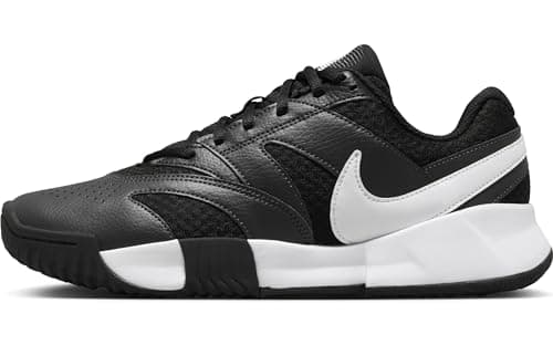 Image of Nike Women's Court Lite 4 Cly Tennis Shoes, Black/White/Anthracite, 7
