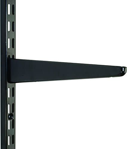 Image of 220mm Black Watson Twin Slot Shelving Bracket