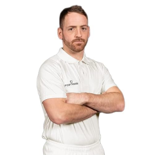Image of FORTRESS Men's Cricket Shirts - XS-XXL Cricket Whites (Short Sleeve, M)