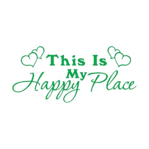 Image of This is My Happy Place Wall Decals Bedroom Home Family Quote Vinyl Wall Art Stickers for Living Room Removable Love Decor Large - 52x114cm