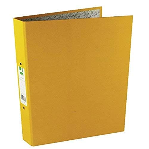 Image of Q-Connect 2 Ring 25mm Paper Over Board Yellow A4 Binder (10 Pack)