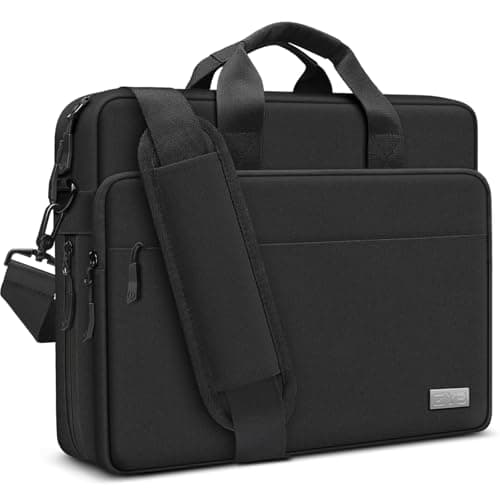 Image of ZYB Expandable Waterproof Laptop Bag 17 17.3 Inch, Laptop Case 17 Inch for 17.3" Notebook Lenovo HP ASUS Acer Samsung MSI etc Business Briefcase Men Women with Shoulder Strap Messenger Sleeve - Black