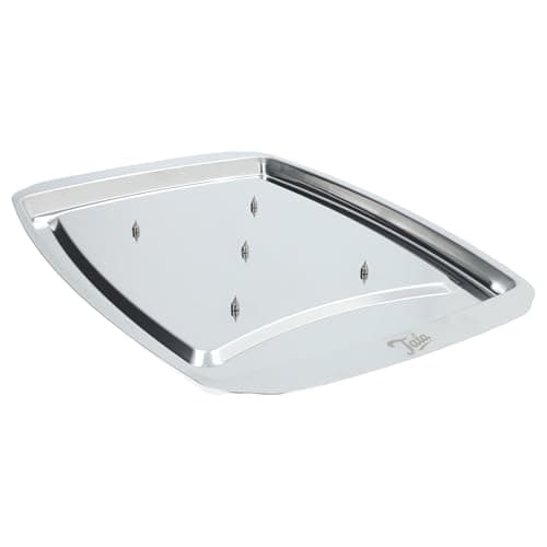 Image of Tala Performance Stainless Steel Carving Tray, with 5 Spikes to Hold Meat Whilst Carving, 35.5cm x 25 cm