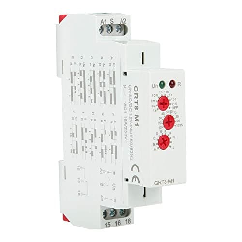 Image of AC/DC 12V~240V Delay Timer Relay Multi-function Time Relay 35mm DIN Rail Mount with 10 Functions Cycle Delay On/Off Delay Timer
