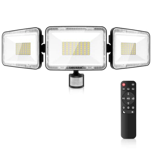 Image of MEIKEE 70W Security Lights Outdoor Motion Sensor 6580LM 6500K Daylight White PIR Floodlights Outdoor 4 Modes Timing with Remote Control IP66 Waterproof 180° Adjustable for Garden Garage Doorways