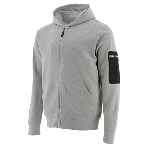 Image of Caterpillar CAT Workwear Mens Loopback Full Zip Fitted Stylish Hoodie
