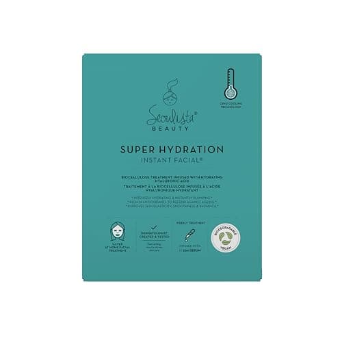Image of Seoulista Beauty Super Hydration Instant Facial – Hydrating Beauty Face Mask for Dry Skin - Infused with Hyaluronic Acid and Coconut – Dermatologist Created Korean Skin Care — Multi-Award Winning