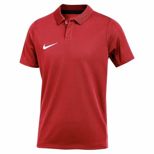 Image of Nike FD7604-657 Y NK DF ACDPR24 SS Polo K T-Shirt Unisex University RED/University RED/White Size L